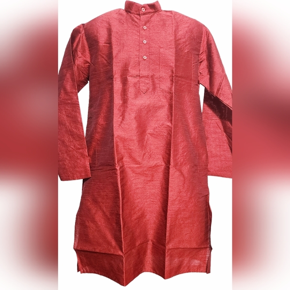 Men's Tunic Silk Kurta, Traditional Wear - Picture 1 of 1